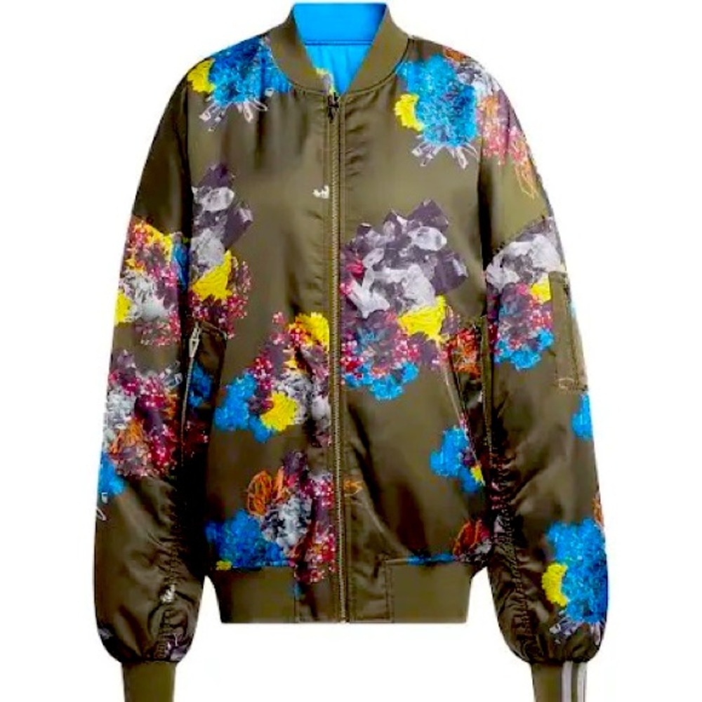 adidas x Ivy Park Satin Bomber Jacket NWT
Blue/Medium Dark Khaki